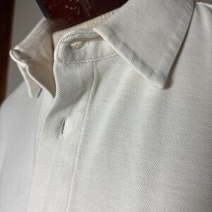 SUNSPEL Cotton Button-Down Shirt White‎ Long Sleeve Chest Pocket US Size L